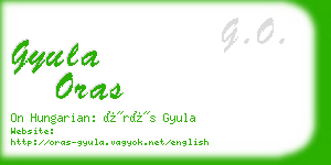 gyula oras business card